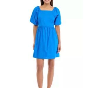 NWT Michelle McDowell Havelock Gracie Cotton Blend Dress in Blue - Size L